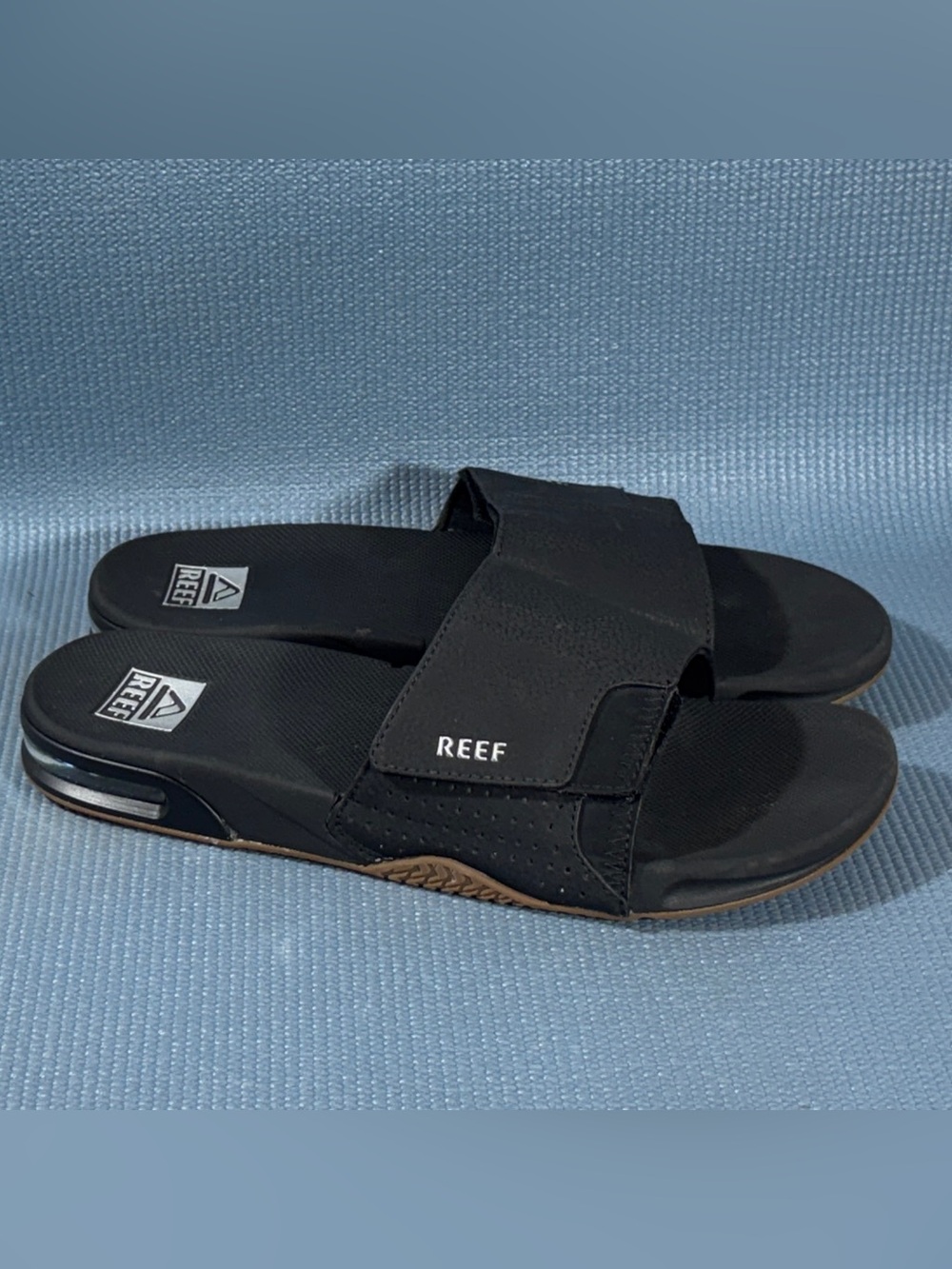 Reef Men's Fanning Slide Sandals Black Size 12